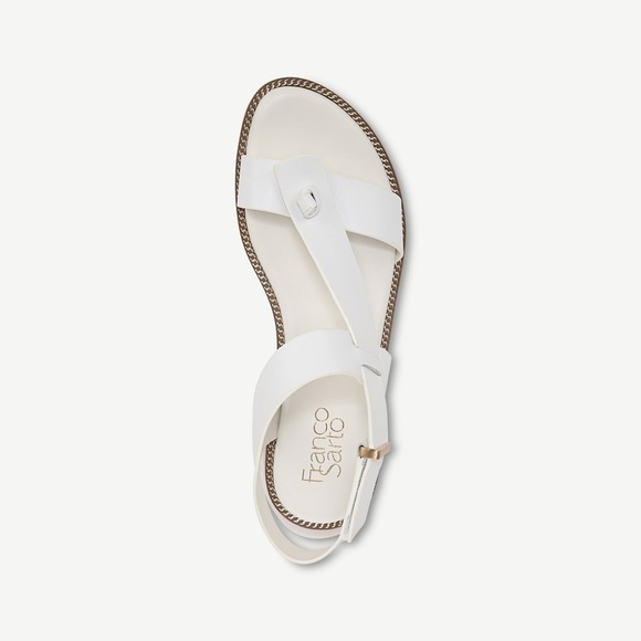 NWOB!! Franco Sarto -  Glenni Strappy Sandal - White Leather - Size 8.5M - Picture 1 of 11